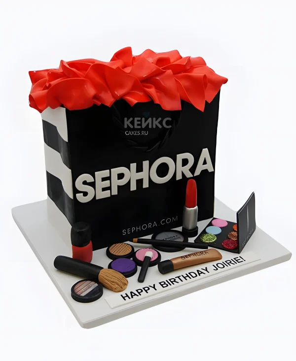 Торт в виде пакета Sephora Фото