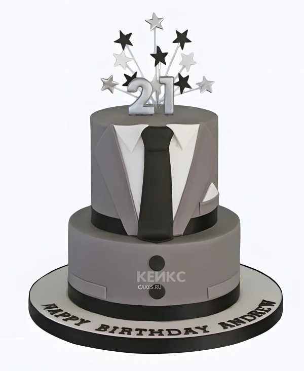 Торт костюм с галстуком Фото