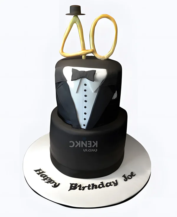 Торт костюм с цифрой 40 Фото