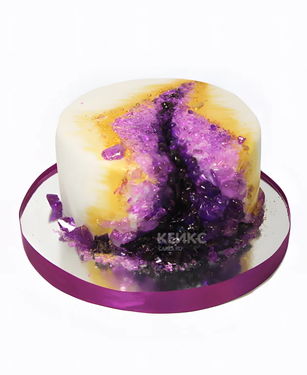 Эффектный торт кристалл в разрезе Фото