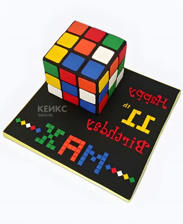 Торт в виде кубик-рубик Фото