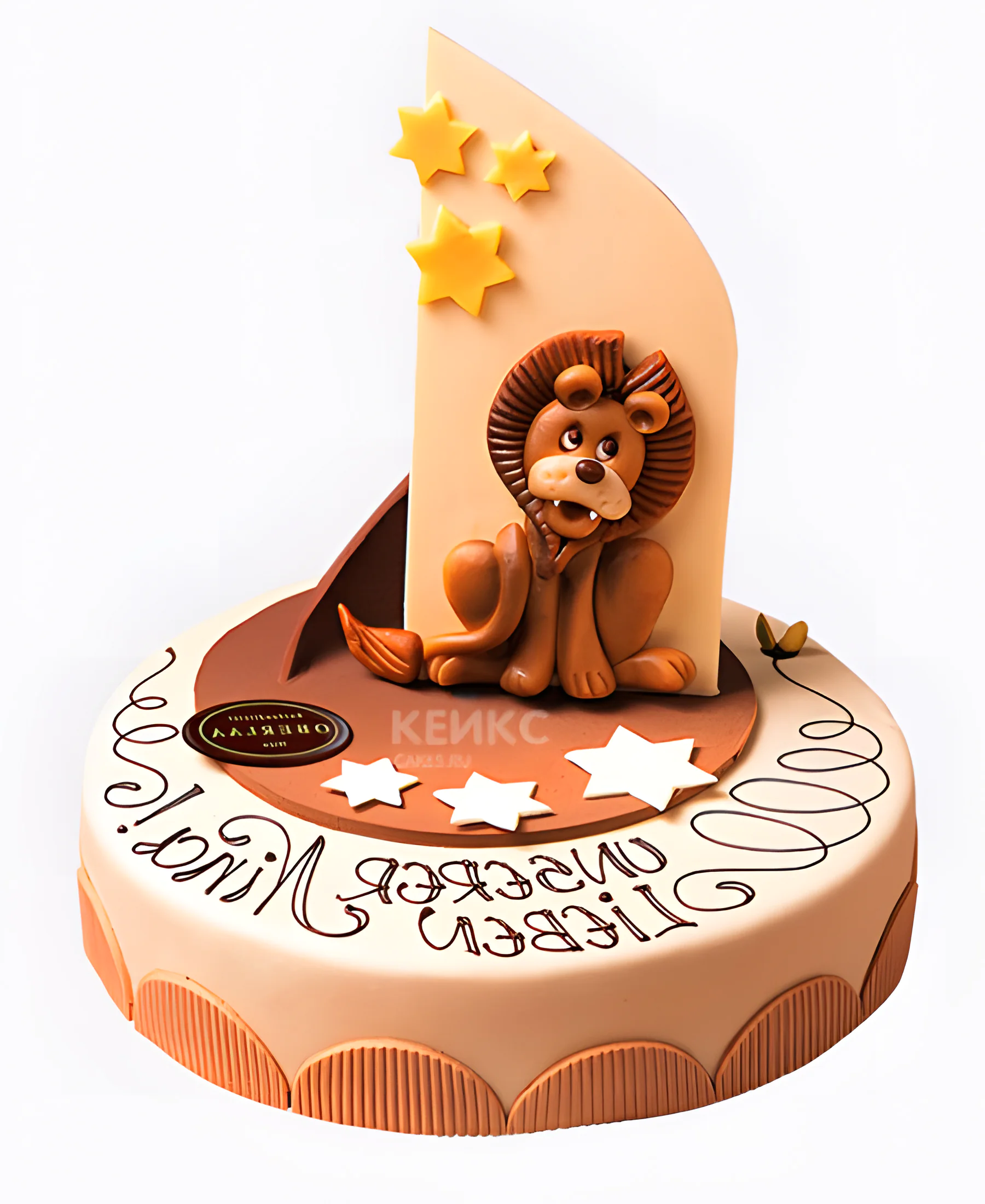 Торт лев со звездочками Фото