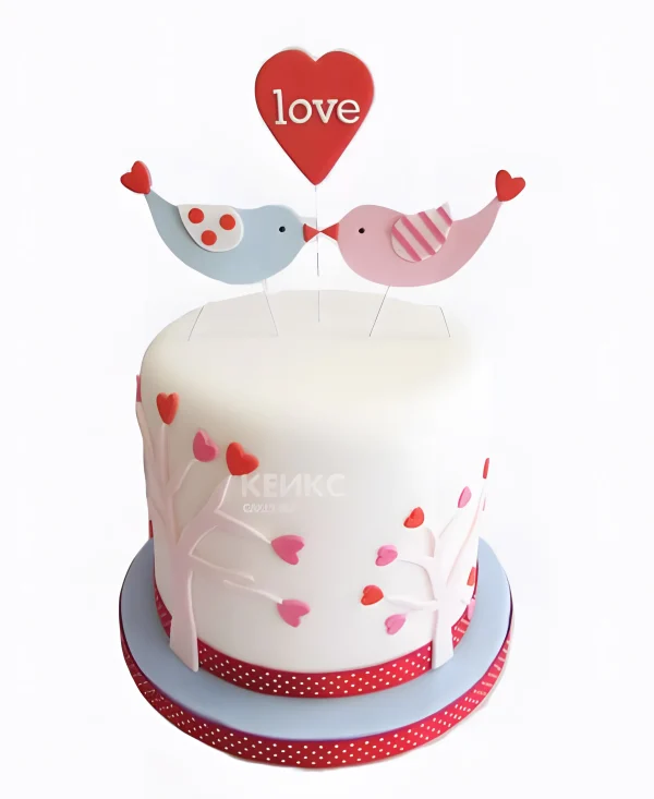 Торт нежный торт с птичками Фото