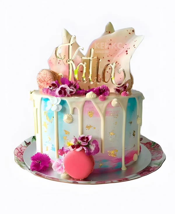 Красивый мини-торт на день рождения Фото