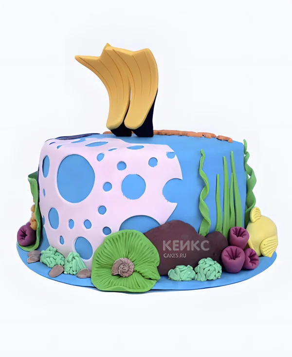 Торт в стиле моря Фото