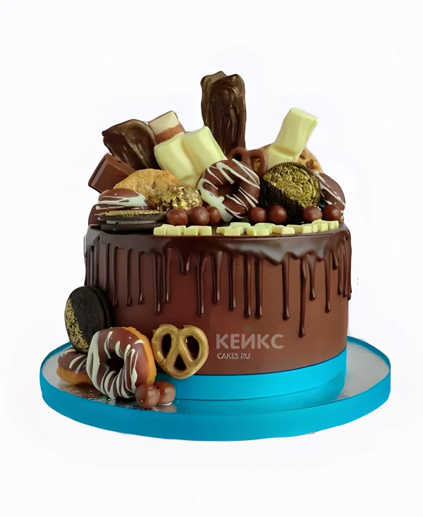 Шоколадный торт на 33 года мужчине Фото