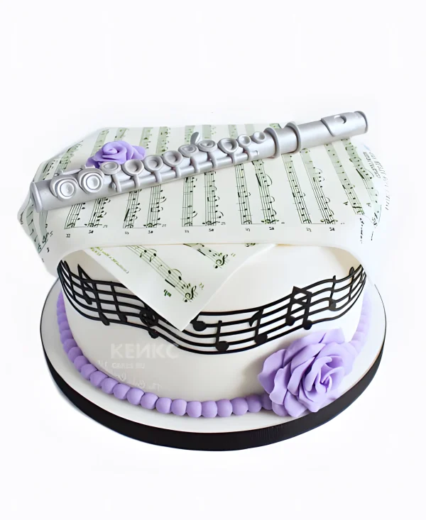 Торт музыканту с флейтой Фото