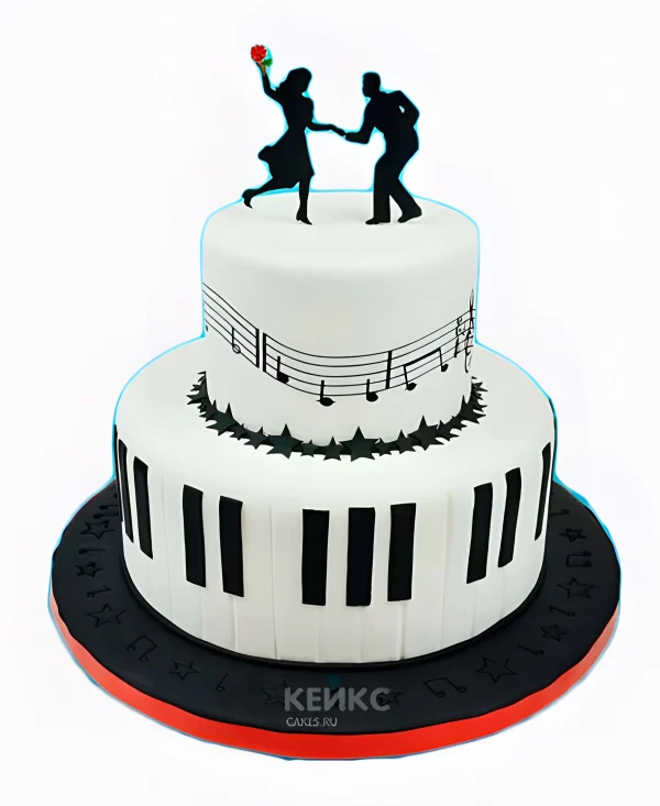 Торт музыканту с танцорами Фото
