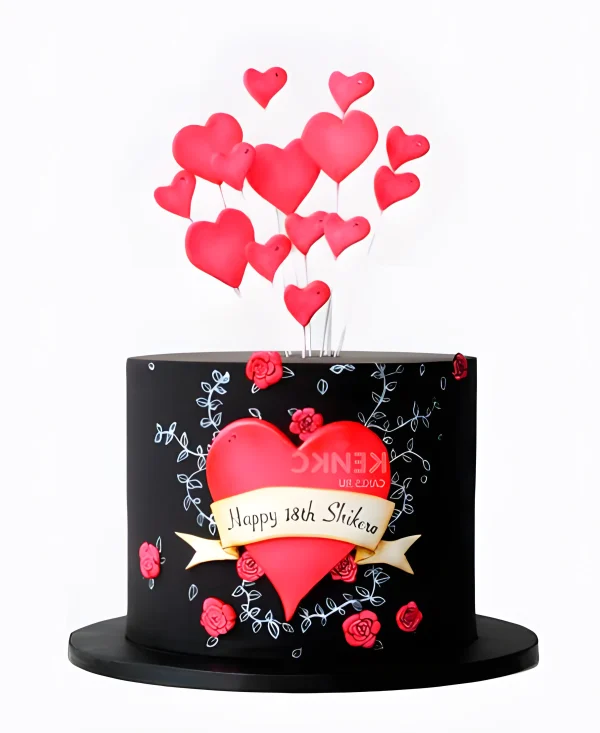 Чёрный торт для любимого парня Фото