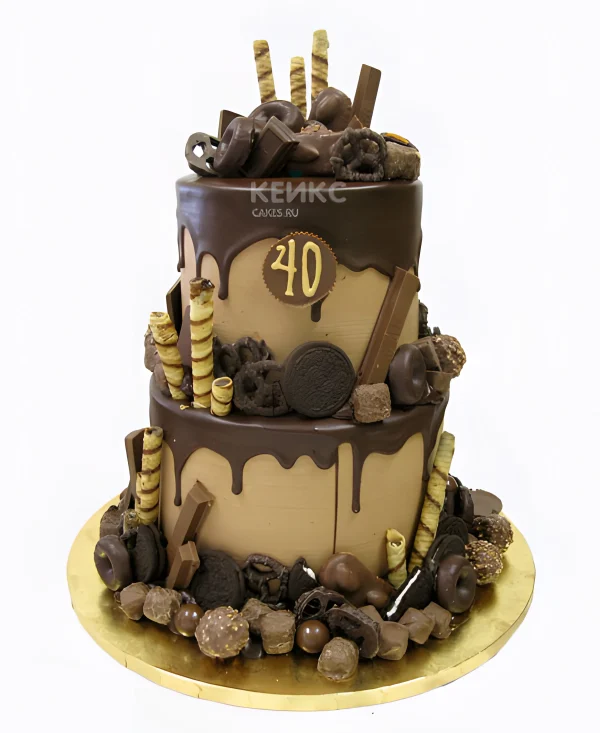 Дорогой торт на юбилей мужчине 40 лет Фото