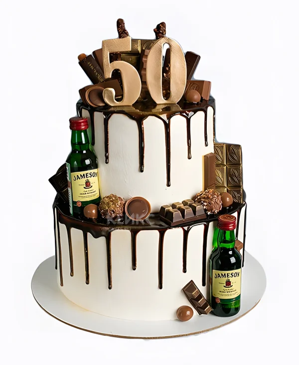 Шоколадный торт мужу на юбилей 50 лет Фото