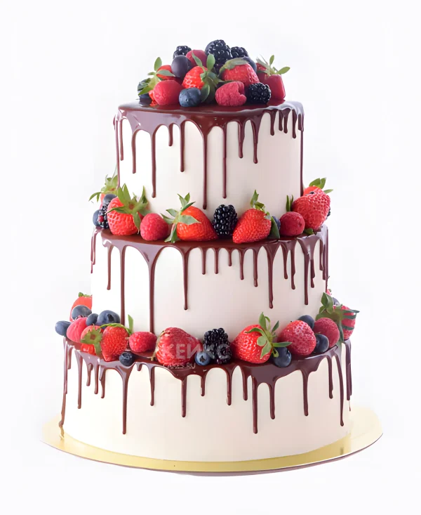 Торт с ягодами на 35 лет девушке Фото