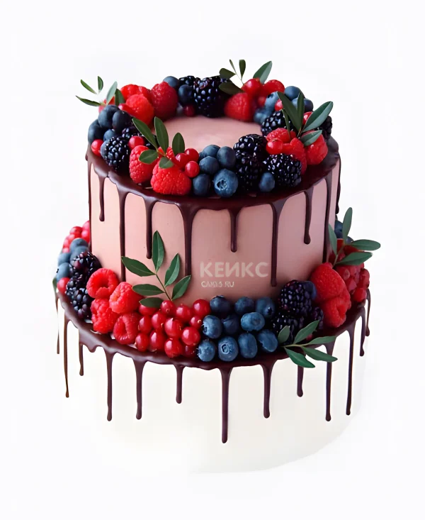 Торт с ягодами на юбилей женщине 35 лет Фото