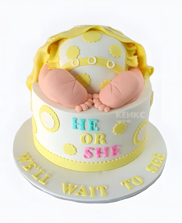 Торт с детскими ножками Фото