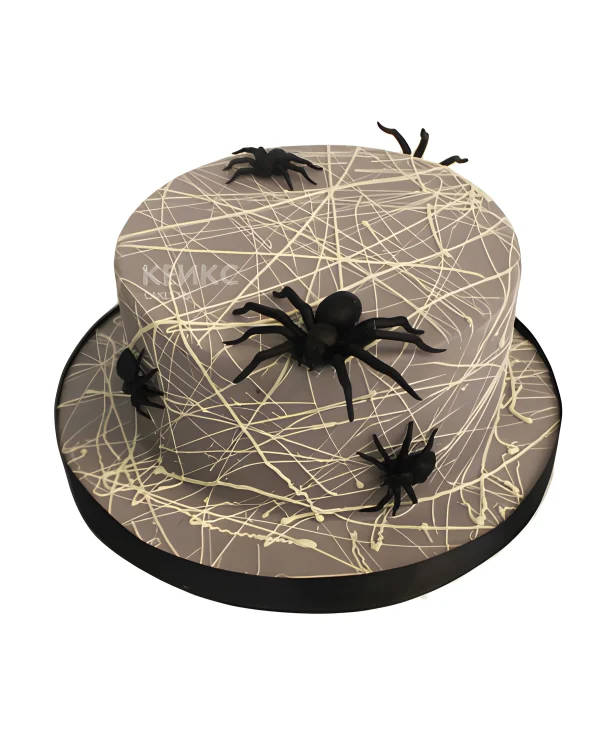 Торт на Хэллоуин с пауками Фото