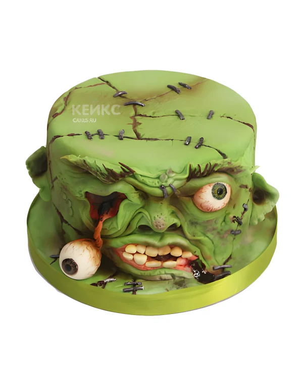 Торт на Хэллоуин с глазами Фото