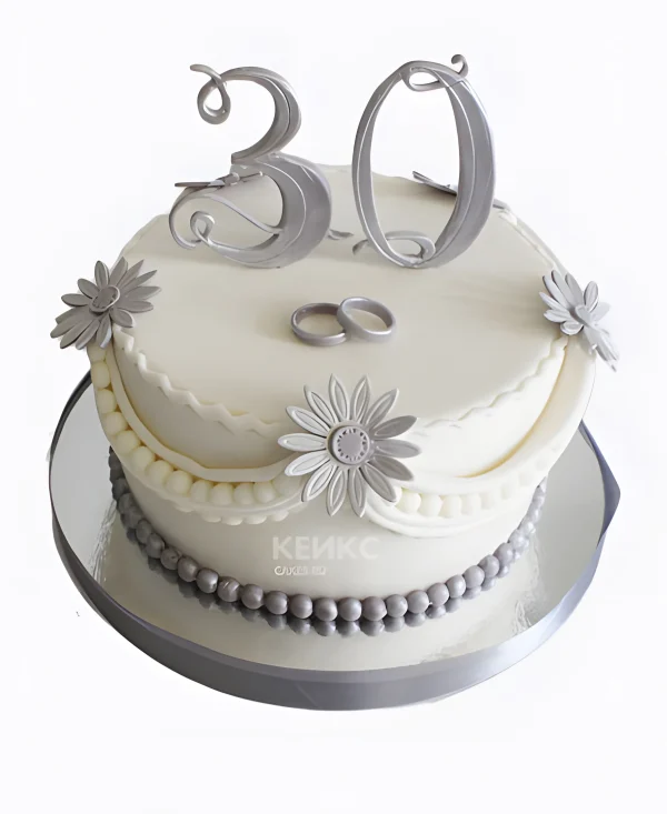 Жемчужный торт на годовщину свадьбы 30 лет Фото