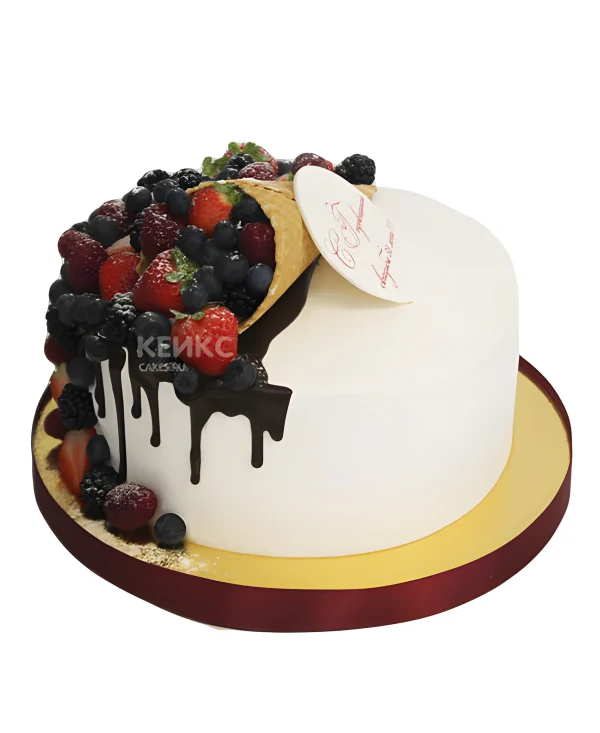 Торт 50 лет вместе золотая свадьба Фото