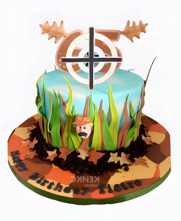 Торт мужу охотнику 65 лет Фото