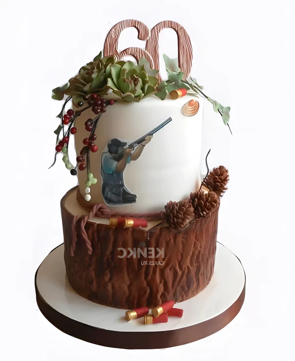 Торт охотнику на юбилей 60 лет Фото