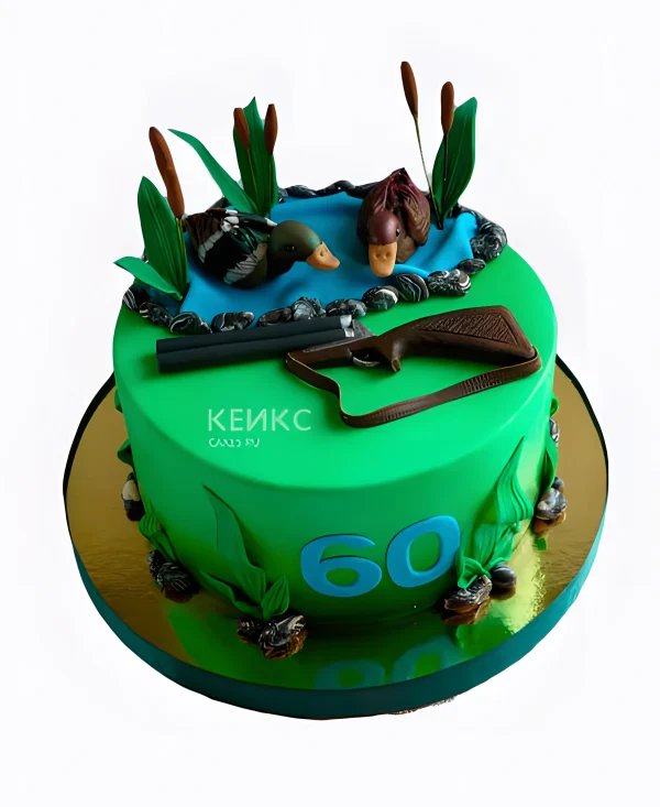 Торт для охотника с мастикой Фото