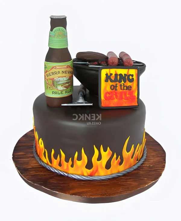 Торт огненный с барбекю Фото