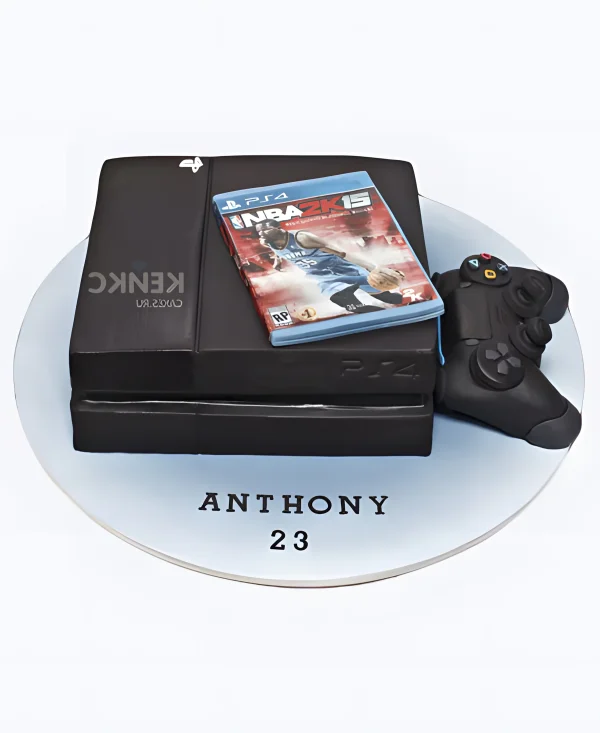 Торт в виде приставки с джойстиком и игрой на 23 года Фото