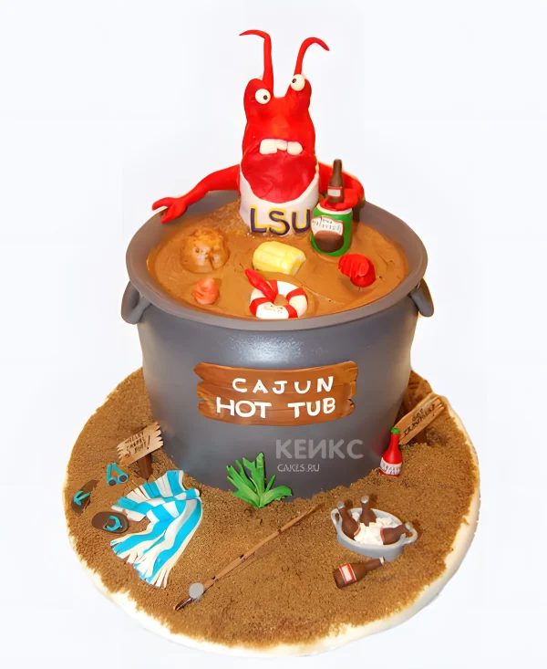 Смешной торт пиво с раками Фото