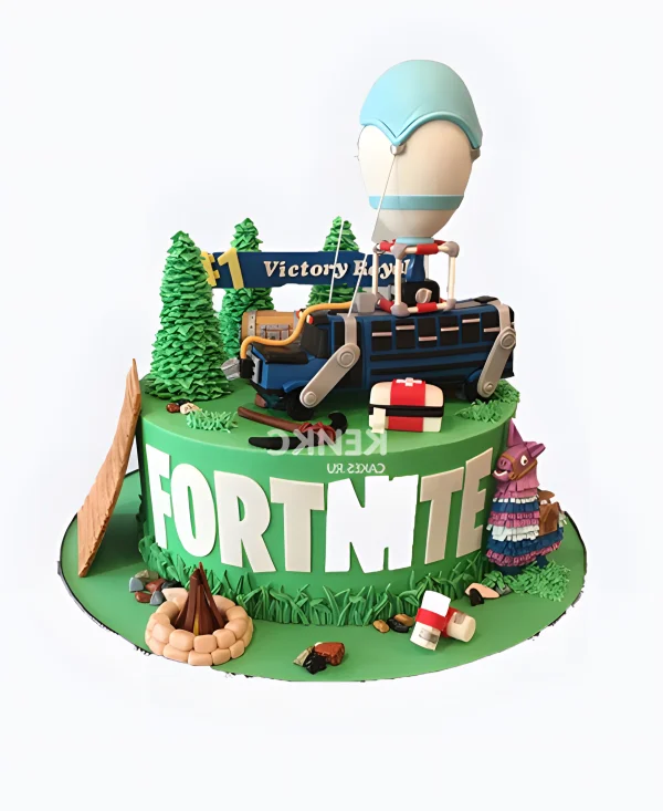 Торт на день рождения мальчику Фортнайт Фото
