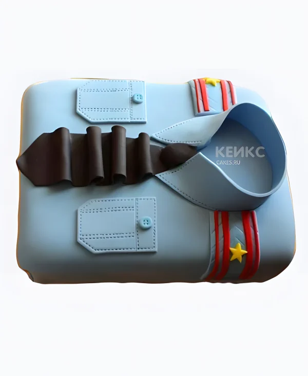 Торт в виде полицейской формы со звездами Фото