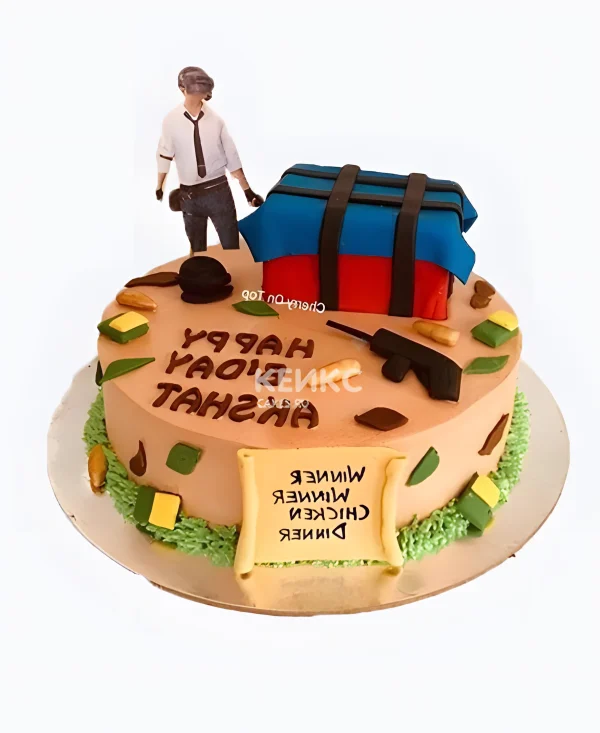 Торт в стиле ПАБГ Мобайл Фото