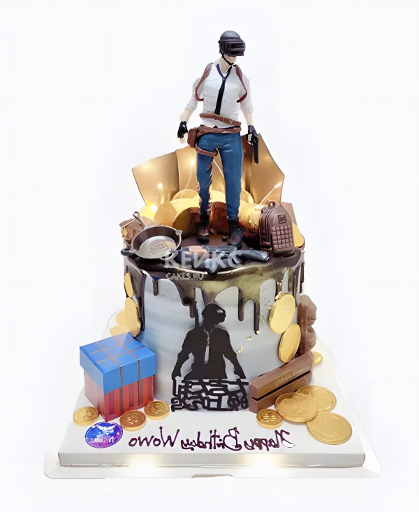 Торт в стиле PUBG Mobile Фото