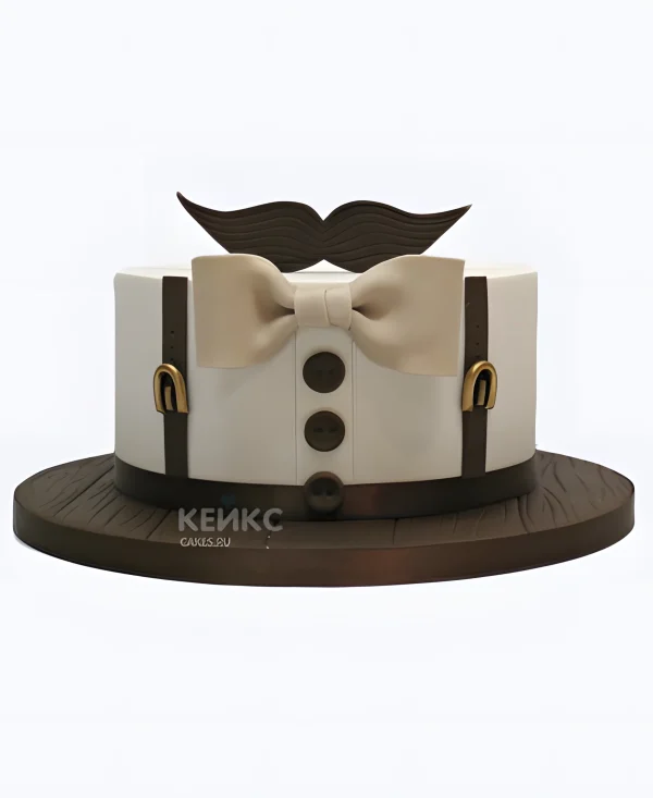 Торт рубашка с усами Фото