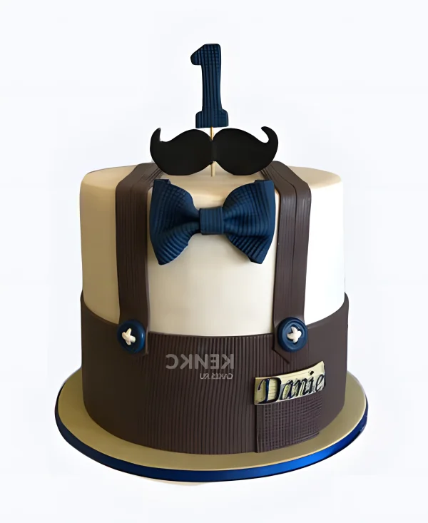 Забавный торт с рубашкой и усиками Фото