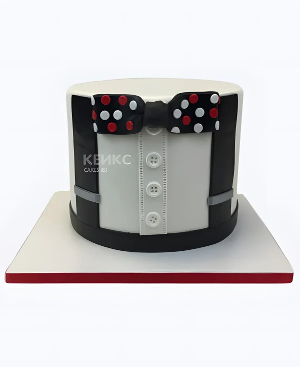 Торт рубашка с пуговками из мастики парню Фото