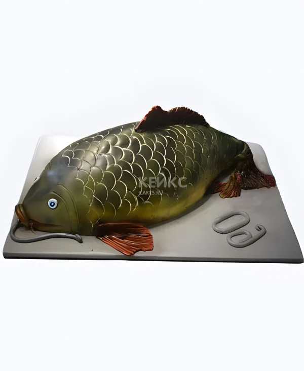 Торт 3D мужчине рыбаку на день рождения 60 лет Фото