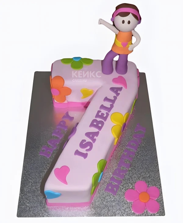 Торт цифрой 7 для девочки Фото