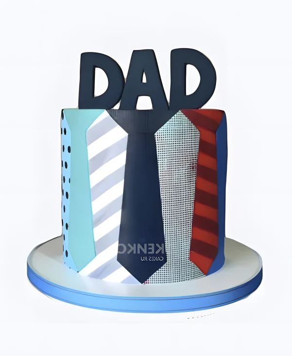 Торт с галстуком и надписью Фото