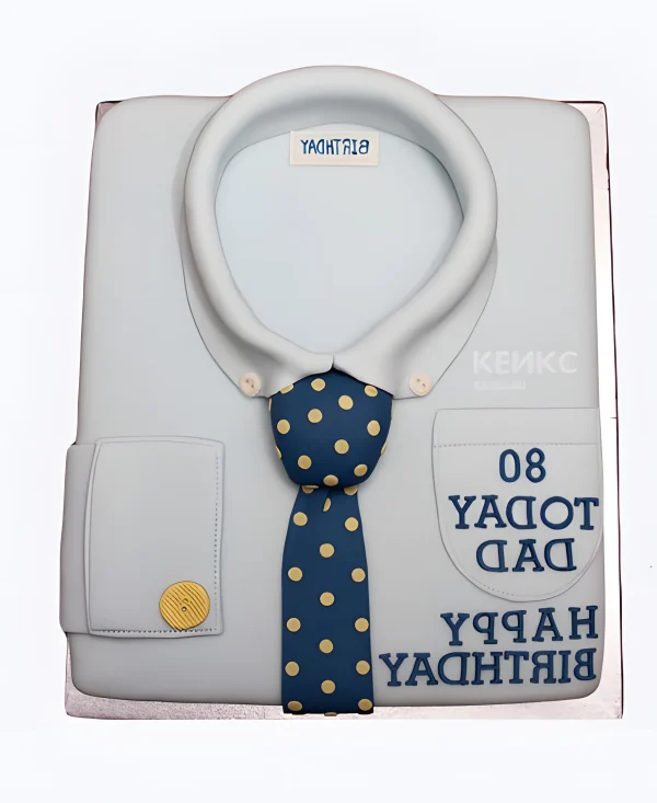 Торт с галстуком и надписями Фото