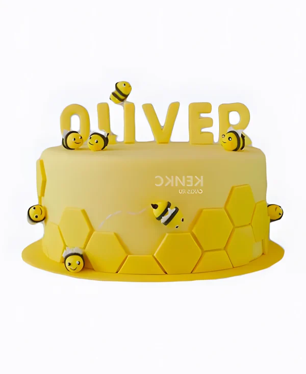 Торт с сотами и пчелами Фото