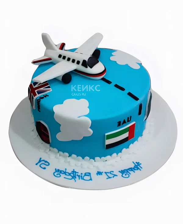 Торт самолет для мальчика Фото
