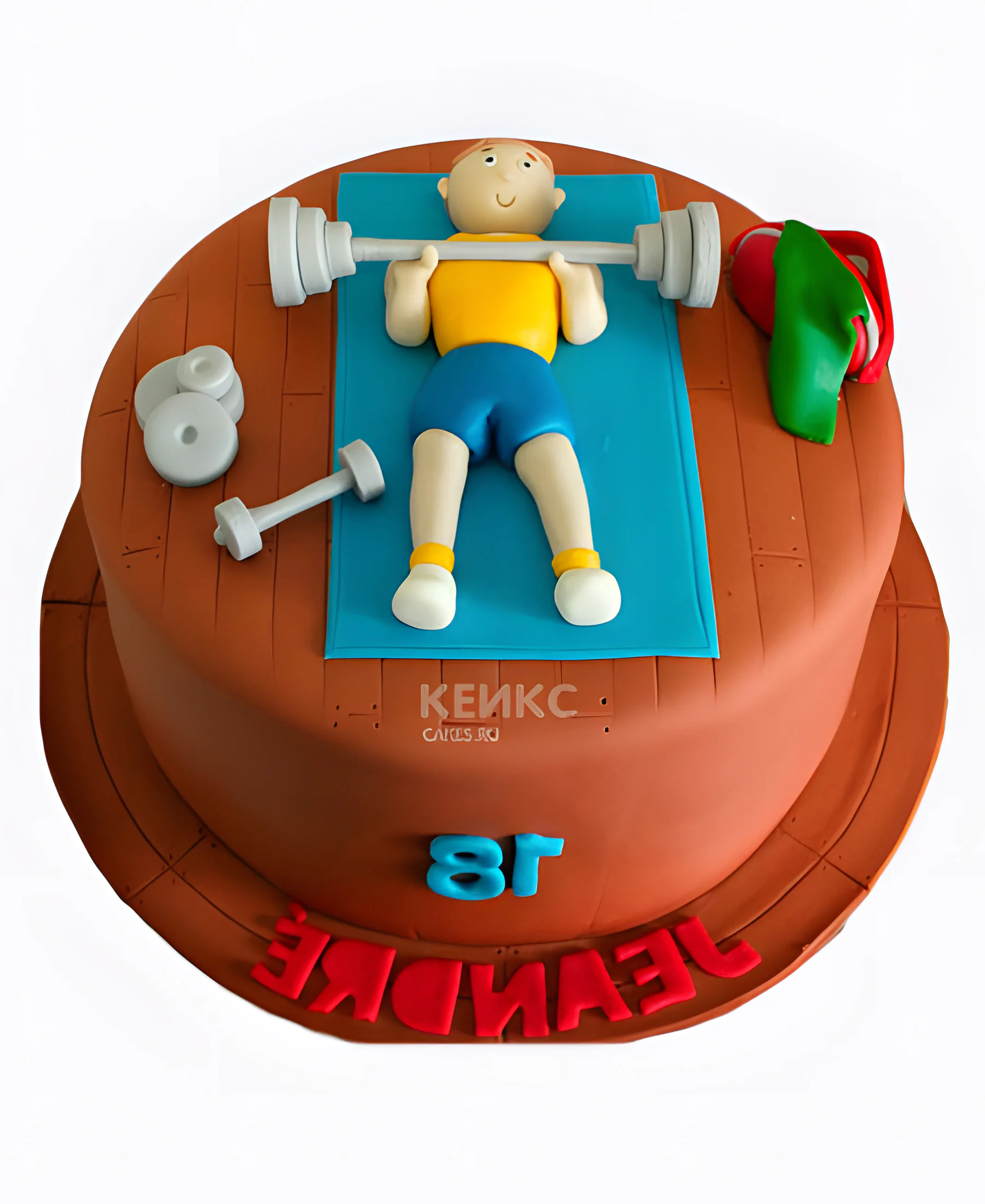 Торт со штангой из мастики Фото