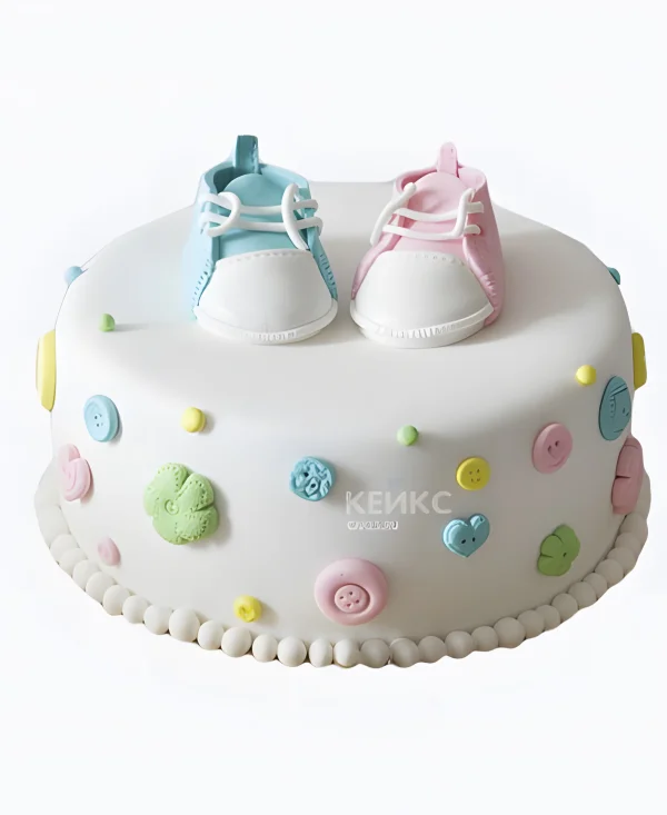 Торт с разноцветными кедами Фото