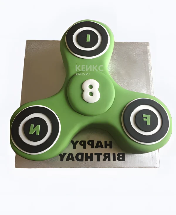 Торт в виде спиннера из мастики Фото