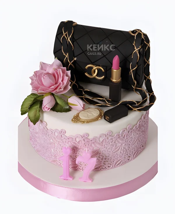 Торт сумка шанель Фото
