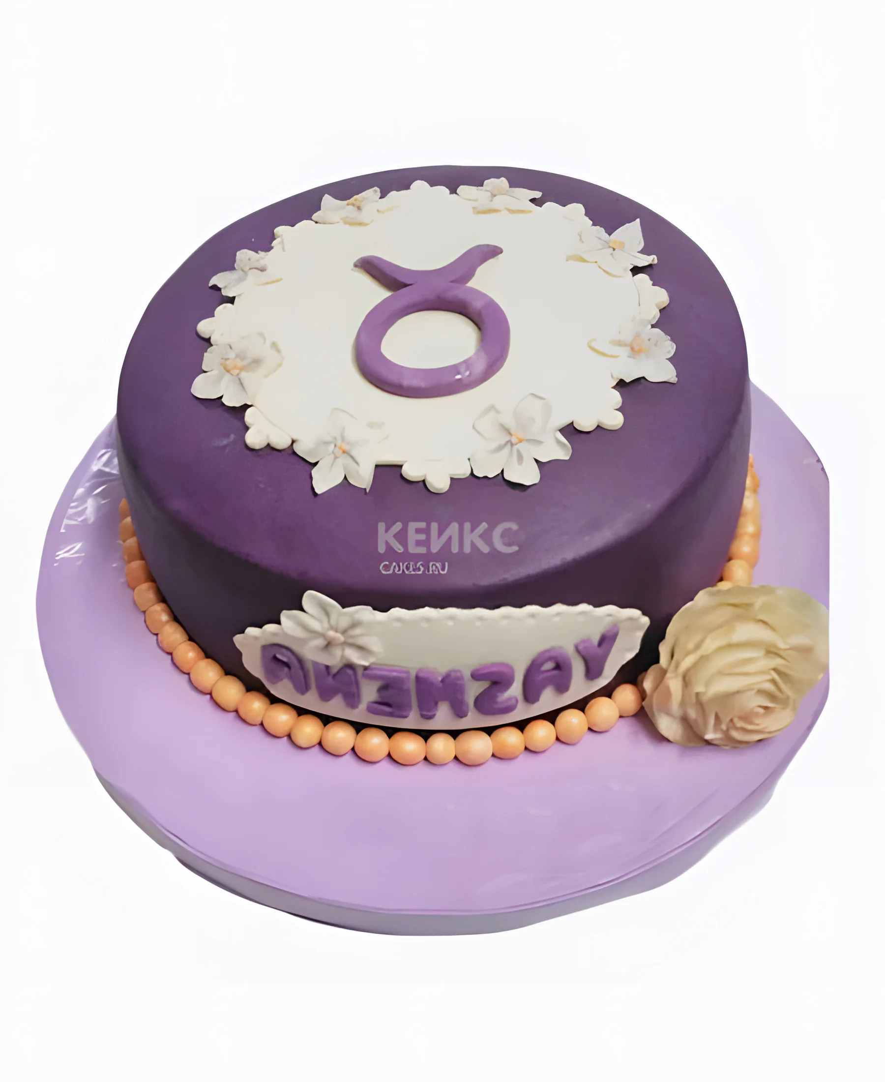 Фиолетовый торт тельцу Фото