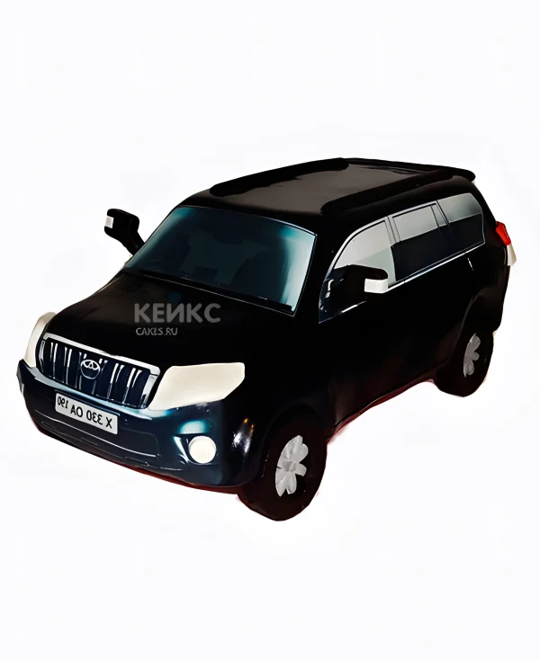 Торт в виде черной машины тойота Фото