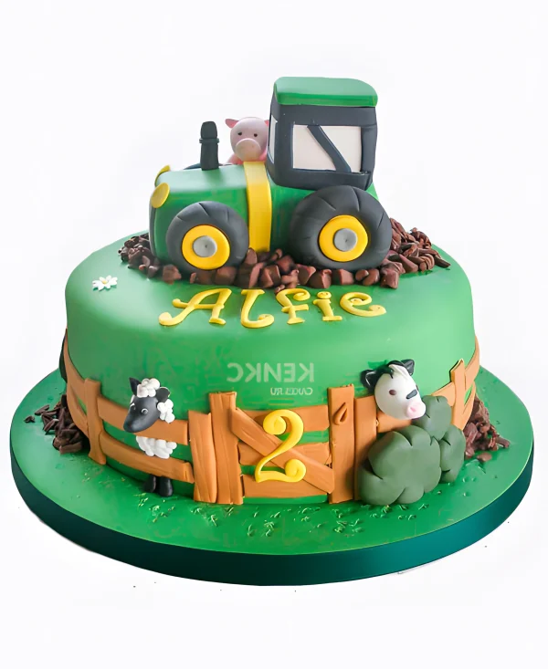 Торт на день рождения мальчику 2 годика трактор Фото