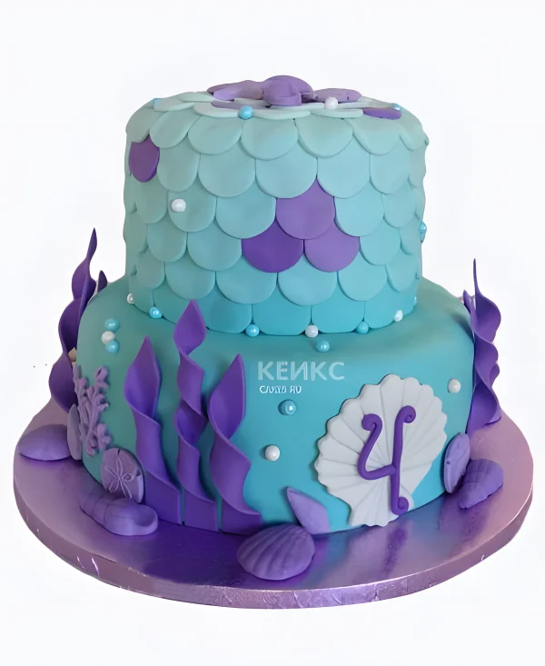 Торт морской для девочки на день рождения Фото