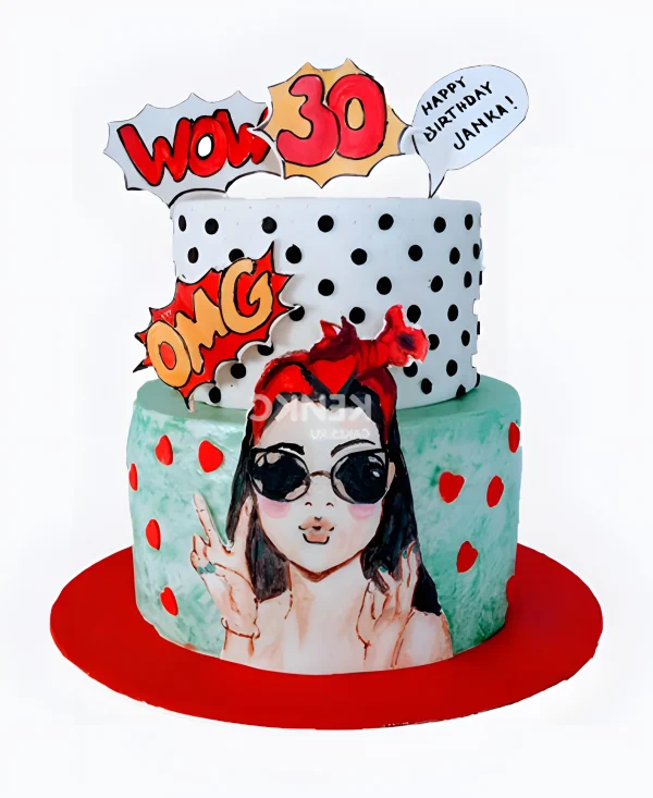 Торт в стиле поп арт для девушки Фото